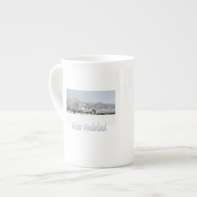winter wonderland bone china mug (Front Left)