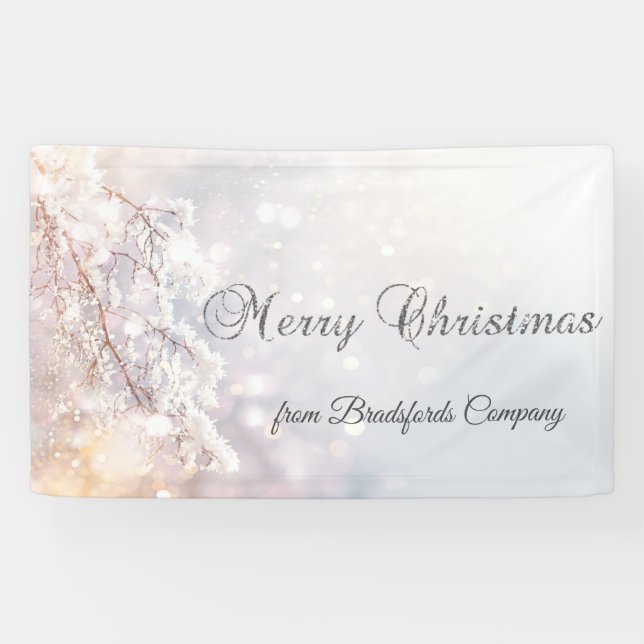 Winter Wonderland Branches Banner (Horizontal)