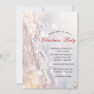 Winter Wonderland Branches Company Christmas  Invitation