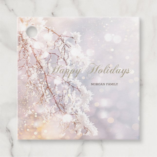 Winter Wonderland Branches Favour Tags (Front)