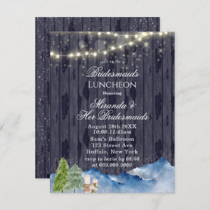 Winter Wonderland Bridesmaids Luncheon Invitation
