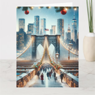 Winter Wonderland. Brooklyn Bridge - New York Card