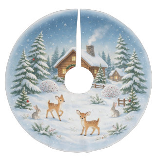 Winter Wonderland Brushed Polyester Tree Skirt