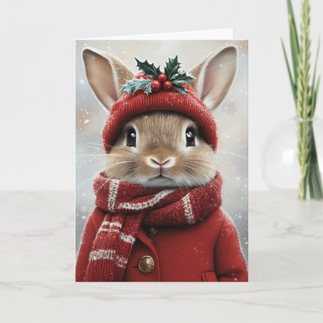 Winter Wonderland Bunny Invitation (Front)