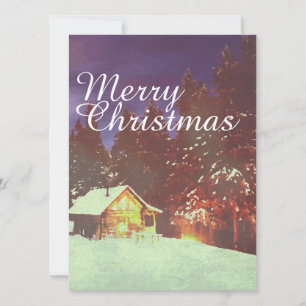 Winter Wonderland Cabin Merry Christmas Cosy