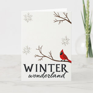 Winter Wonderland Cardinal Card