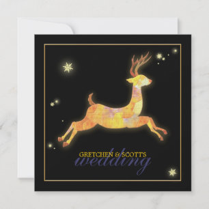 Winter Wonderland Caribou Wedding Invitation