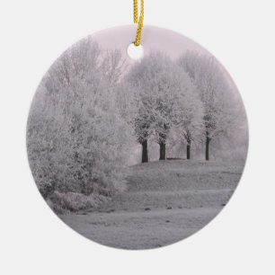 Winter wonderland ceramic ornament