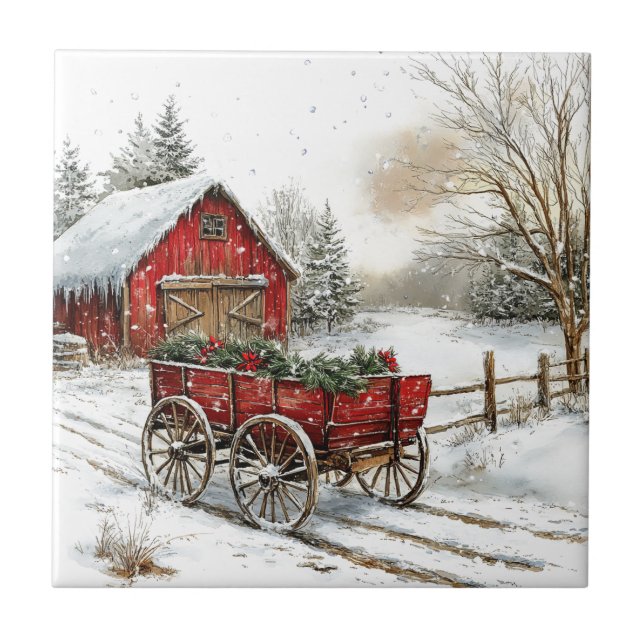 Winter Wonderland Ceramic Tile (Front)