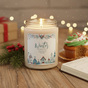 Winter Wonderland Christmas Candle Label
