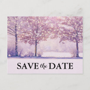 Winter Wonderland Christmas Holiday Save the Date Announcement Postcard