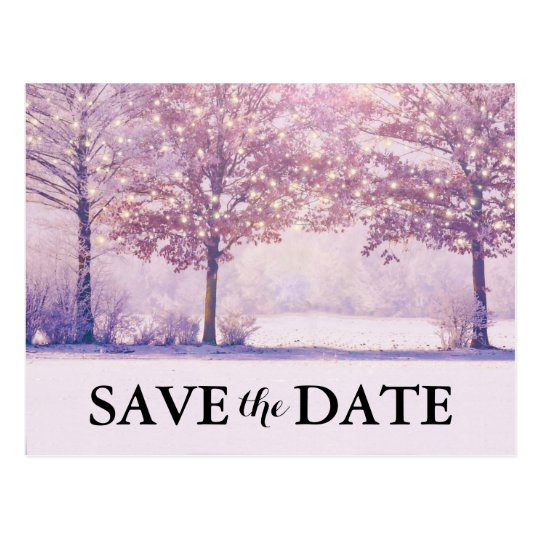 Winter Wonderland Christmas Holiday Save the Date Postcard