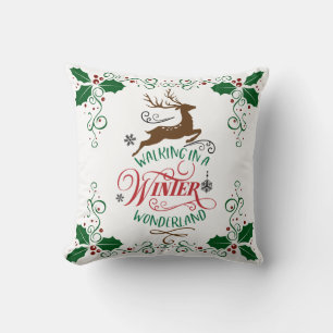 Winter Wonderland Christmas Holiday Throw Pillow