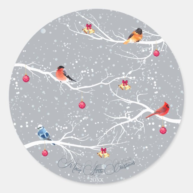 Winter Wonderland Christmas Holidays Classic Round Sticker (Front)