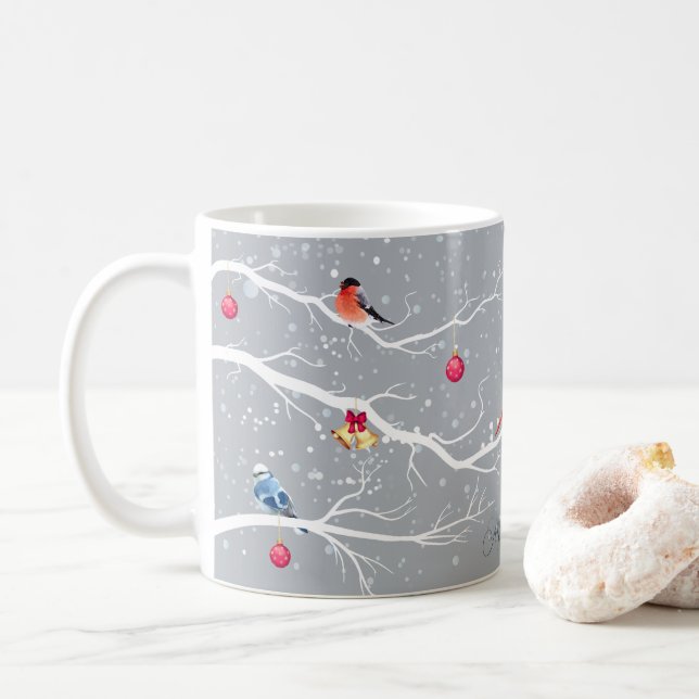 Winter Wonderland Christmas Holidays Coffee Mug (With Donut)