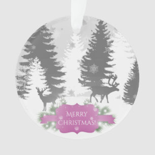 Winter Wonderland Christmas Ornament - Magenta