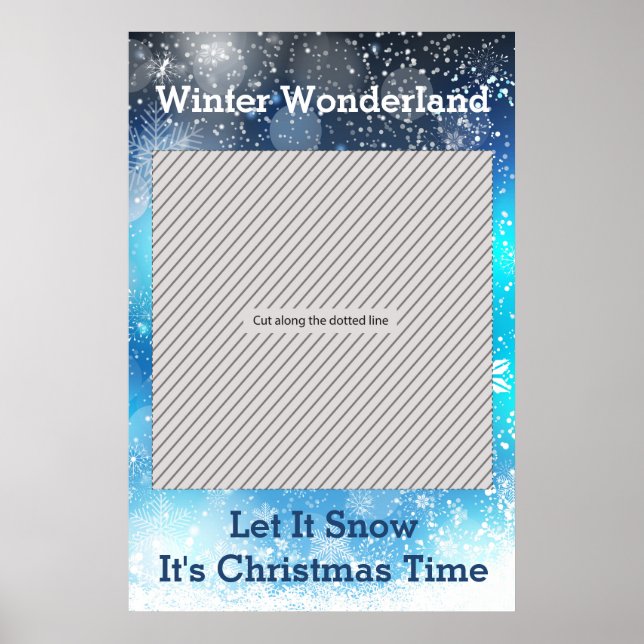 Winter Wonderland Christmas Party Photo Booth Poster (Front)