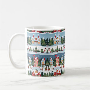 Winter Wonderland Christmas Pattern Coffee Mug