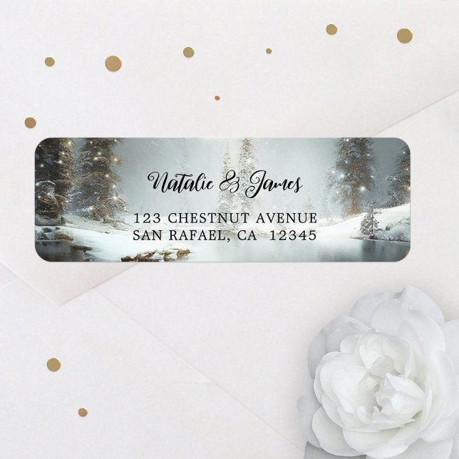 Winter Wonderland Christmas Return Address Label (Creator Uploaded)