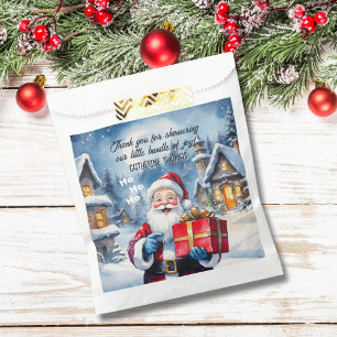 Winter Wonderland Christmas Santa Baby Shower  Favour Bag