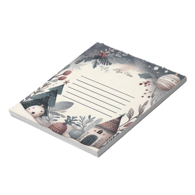 Winter Wonderland Christmas Scene Notepad (Rotated)