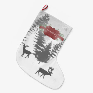 Winter Wonderland Christmas Stocking - Red