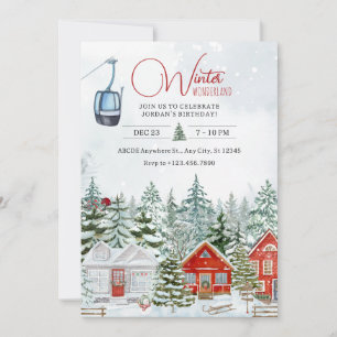 Winter wonderland christmas story  invitation