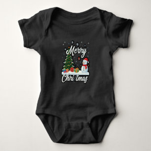 "Winter Wonderland: Christmas Tree & Gift Delight Baby Bodysuit