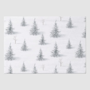 Winter Wonderland Christmas Tree Pattern  Tissue Paper