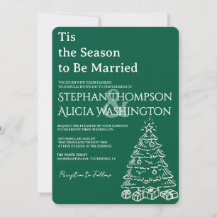 Winter Wonderland Christmas Wedding Invitation