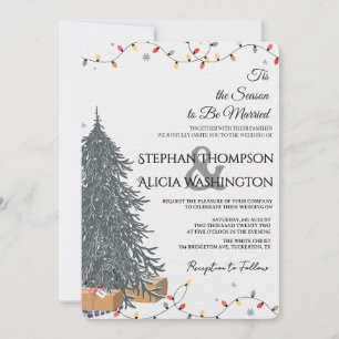 Winter Wonderland Christmas Wedding Invitation