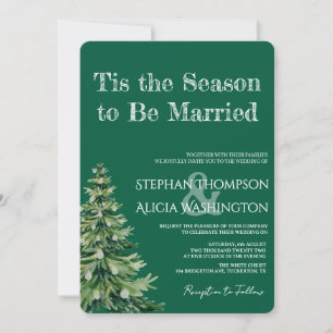 Winter Wonderland Christmas Wedding Invitation