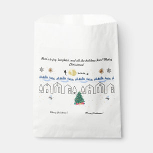 Winter wonderland christmas wrapping paper favour bag