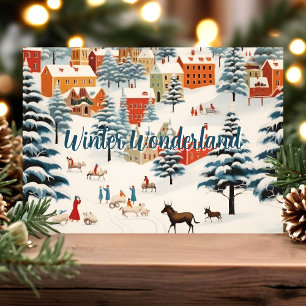 Winter Wonderland Classic Holiday Scene Card