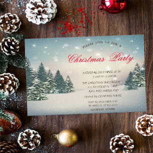 Winter Wonderland Corporate Christmas Party Invitation