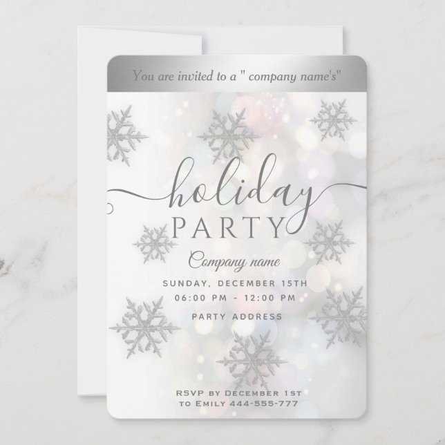 Winter wonderland corporate Holiday party Invitati Invitation (Front)