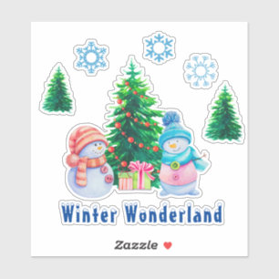 Winter Wonderland Custom-Cut Vinyl Stickers