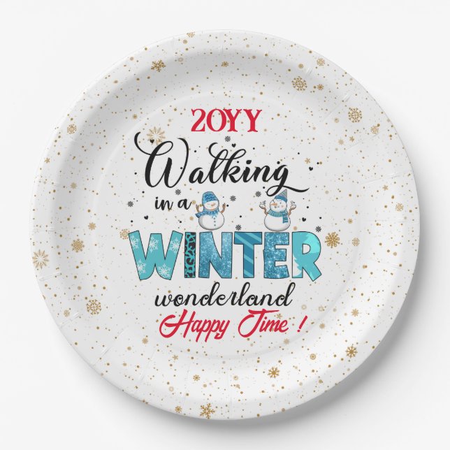Winter Wonderland Customise Paper Plate (Front)