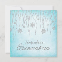 Winter Wonderland Diamond Snowflakes Quinceanera