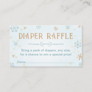 Winter Wonderland Diaper Raffle Ticket Baby Shower Enclosure Card