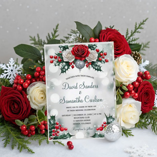 Winter Wonderland Elegant Forest Lights Wedding Invitation (Creator Uploaded)