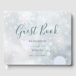 Winter Wonderland Elegant Script Snow Wedding Guest Book<br><div class="desc">This elegant winter wonderland guest book is perfect for your wedding celebration. Designed by Thisisnotme©</div>