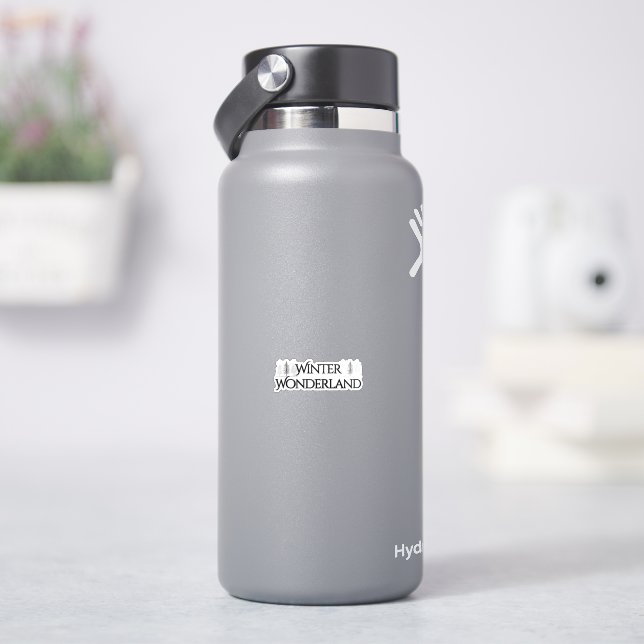 Winter Wonderland – Elegant Text and Pine Trees (HydroFlask)