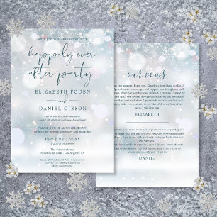 Winter Wonderland Ever After Party Wedding Vows Invitation