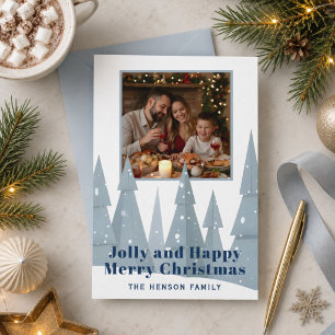 Winter Wonderland Family Photo Christmas Holiday Card