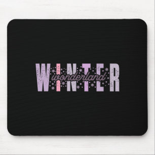 Winter Wonderland Festive Tygraphy Art Mouse Pad