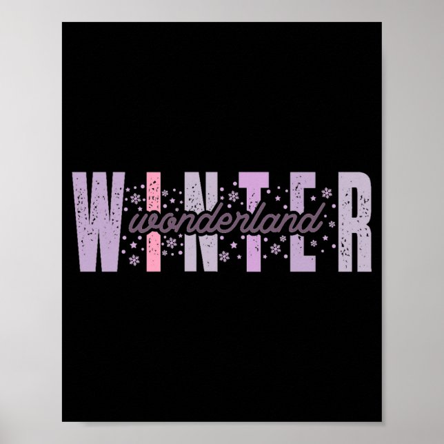 Winter Wonderland Festive Tygraphy Art Toddler  Poster (Front)