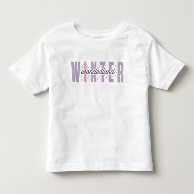 Winter Wonderland - Festive Typography Art Toddler T-Shirt (Front)