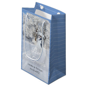 Winter Wonderland Fine Art Wedding Favour Small Gift Bag