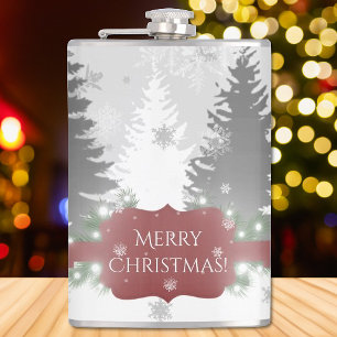 Winter Wonderland Flask - Red